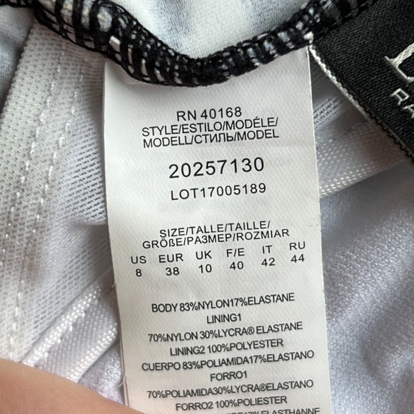 LAUREN RALPH‎ LAUREN SWIM Top sz 8 M Double strap Zebra Bikini Animal - Picture 7 of 11